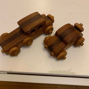 Handmade Wooden Toy Cars ( two )